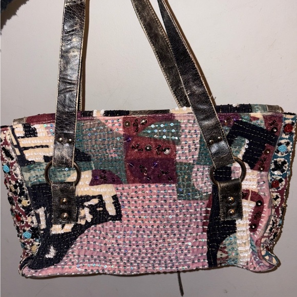 Patchwork Leather Shoulder Bag - Picture 2 of 5